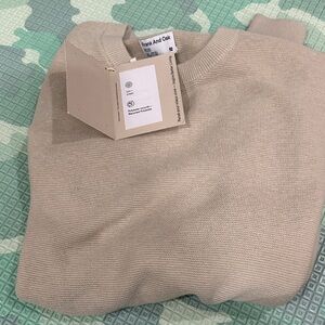 Frank & Oak Men's Beige Crewneck Sweater